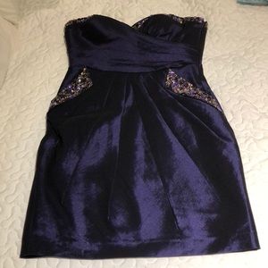 La Femme Purple Cocktail Dress